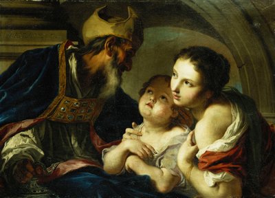 Saint Nicolas de Bari avec deux enfants - Giambettino Cignaroli