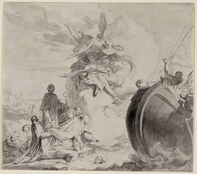 La tête de Saint Torpe sauvée par des anges et restaurée à l