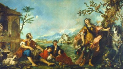 Erminia et les bergers - Gian Antonio Guardi and Francesco Guardi