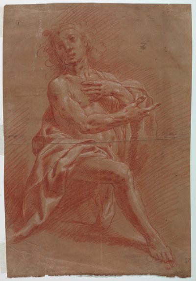 Homme agenouillé - Gian Giacomo Barbelli