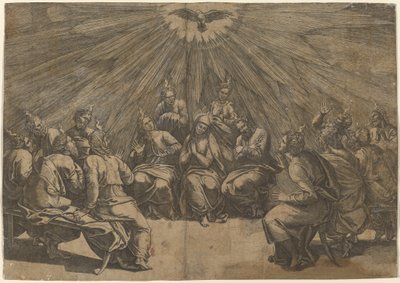 Pentecôte - Gian Jacopo Caraglio after Raphael