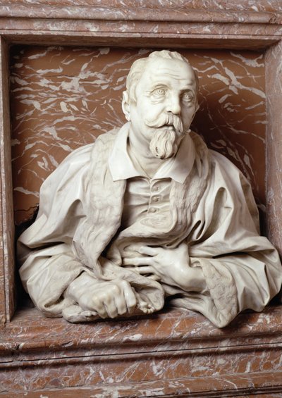 Buste de Gabrielle Fonseca (médecin du pape Innocent X) de la chapelle Fonseca (marbre) - Gian Lorenzo Bernini