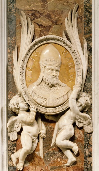 San Marco, détail de la décoration en marbre - Gian Lorenzo Bernini