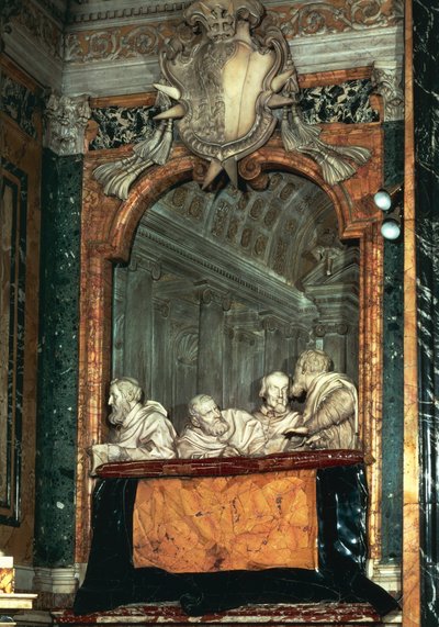 Loge latérale avec la famille Cornaro - Gian Lorenzo Bernini