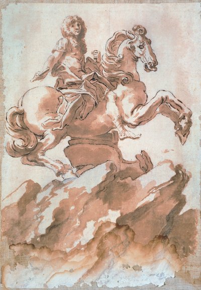 Esquisse pour Louis XIV à cheval - Gian Lorenzo Bernini