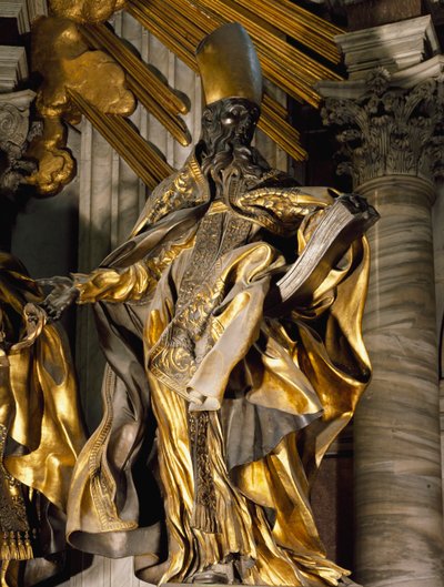 Saint Augustin, détail de la Chaise de Saint Pierre - Gian Lorenzo Bernini
