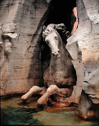 La Fontaine des Quatre-Fleuves, détail d