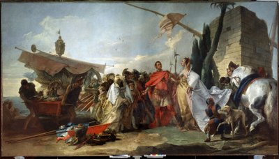 Jules César rencontrant Cléopâtre - Giandomenico  Tiepolo