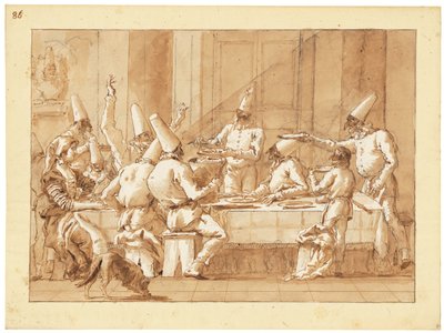 Les Punchinellos festoyant - Giandomenico (1727 1804) Tiepolo