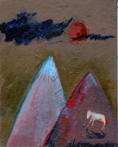 Nuages bleus par une nuit de lune rouge, 2016 - Gigi Sudbury