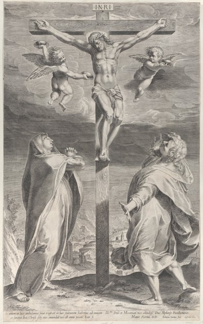 Crucifixion avec la Vierge Marie et Saint Jean l