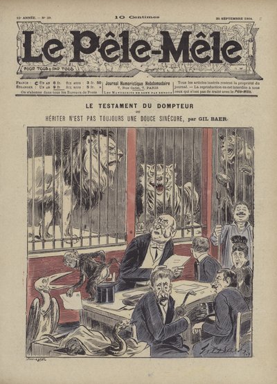 Le testament du dompteur ou hériter n