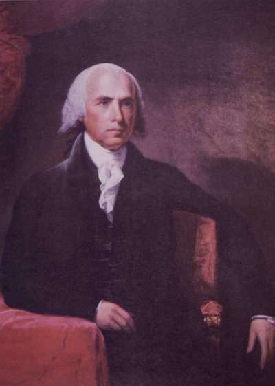 James Madison (lithographie en couleur) - Gilbert (after) Stuart