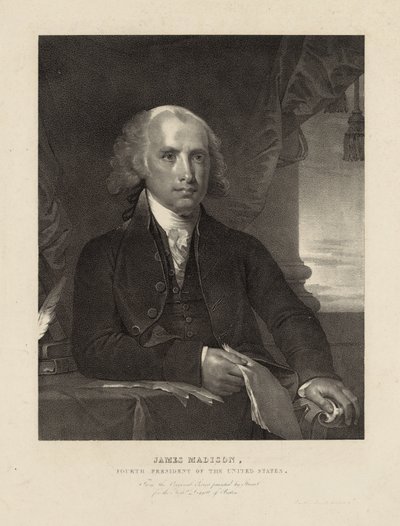 James Madison, quatrième président des États-Unis - Gilbert (after) Stuart