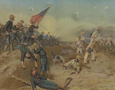 Dans les tranchées avant Santiago, Cuba, guerre hispano-américaine - Gilbert Gaul