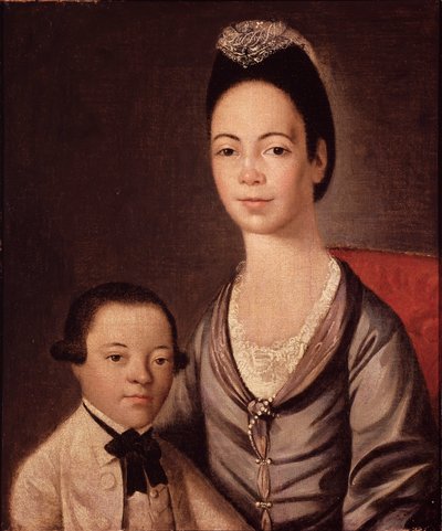 Mme Aaron Lopez et son fils Joshua - Gilbert Stuart