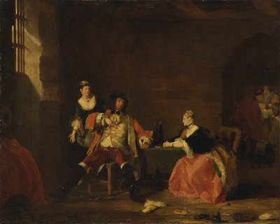 Le capitaine Macheath réprimandé par Polly et Lucy dans 