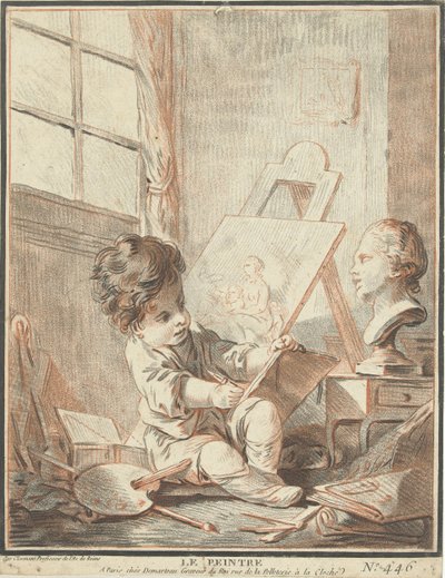 Enfant en tant que peintre dans un atelier - Gilles Demarteau