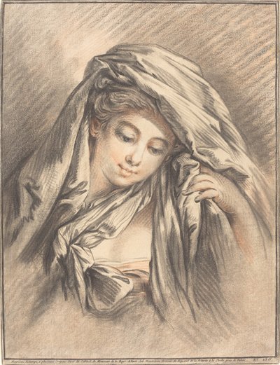Jeune femme avec la tête couverte - Gilles Demarteau