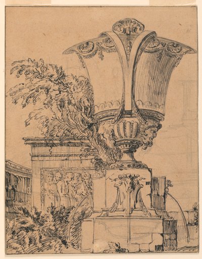 Conception pour une fontaine dans un parc - Gilles Marie Oppenord