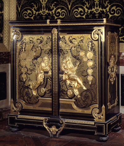Mobilier style Régence : cabinet avec pièces réalisé par Gilles Marie Oppenord (1672-1742) 18ème siècle. Versailles, musée du château - Gilles Marie Oppenord