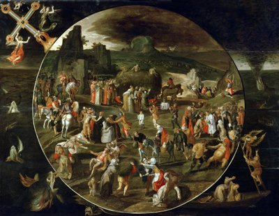 Le Chariot de foin, Allégorie de la vanité du monde - Gillis (workshop of) Mostaert