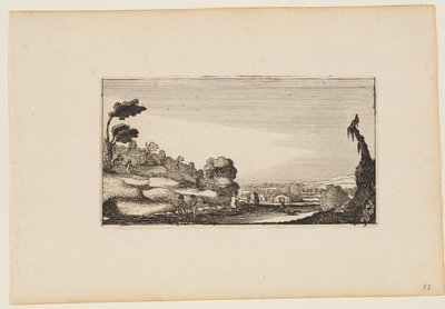 Panorama de collines, extrait de Douze paysages avec figures - Gillis van Scheyndel