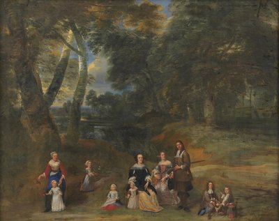 Groupe familial dans un paysage - Gillis van Tilborgh