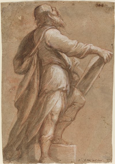 Un saint tenant un livre - Gioacchino Assereto