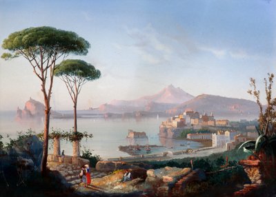 Vue de la baie de Pouzzoles avec Capo Miseno et Ischia en arrière-plan - Gioacchino La Pira