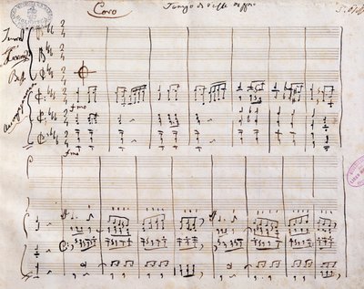 Partition manuscrite de Gioacchino Rossini - Gioachino Rossini