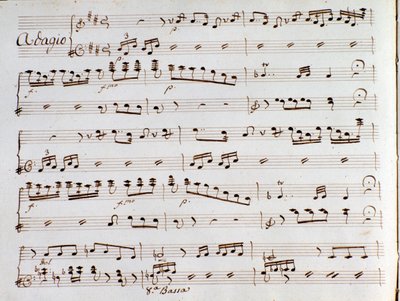 Page de partition musicale de la symphonie de Le turc en Italie par Gioacchino Rossini - Gioachino Rossini