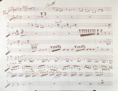 Page de partition musicale de violon pour la symphonie dans Cendrillon, ou La bonté triomphante par Gioacchino Rossini - Gioachino Rossini