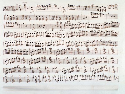 Page de partition de violon pour une symphonie par Gioacchino Rossini - Gioachino Rossini
