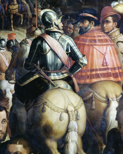 Le triomphe après la guerre à Sienne, Italie (détail) - Giorgio (and workshop) Vasari