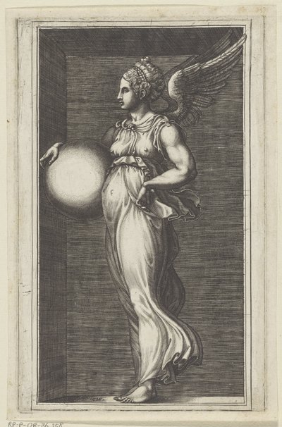 Figure allégorique avec une sphère - Giorgio Ghisi