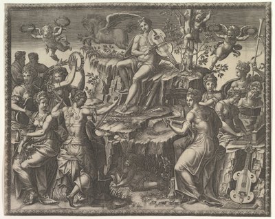 Apollon et les Muses, vers 1557 - Giorgio Ghisi