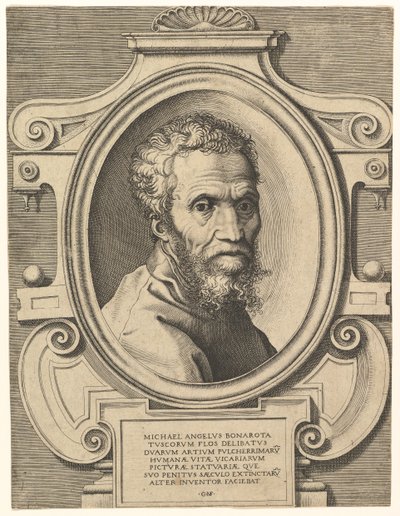 Portrait de Michel-Ange - Giorgio Ghisi