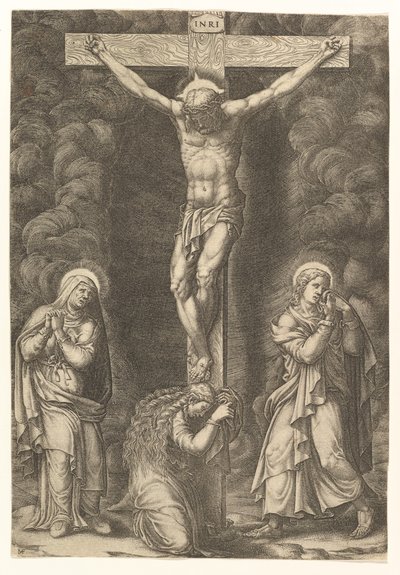 La Crucifixion avec la Vierge, la Madeleine et Saint Jean - Giorgio Ghisi
