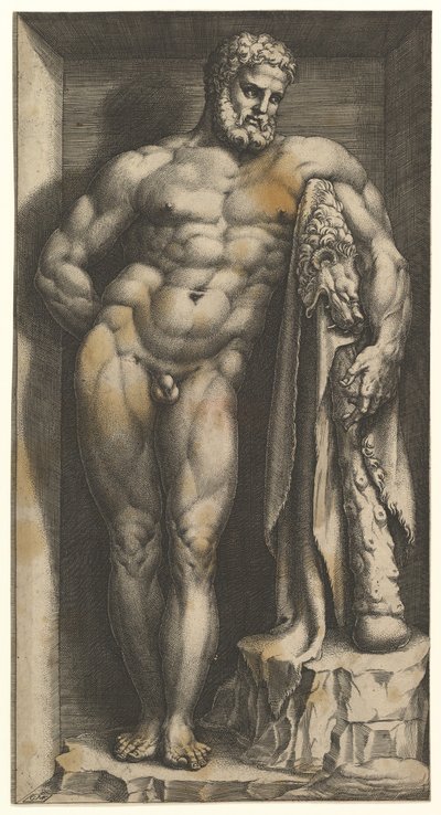 Le Farnèse Hercule, fin des années 1570 - Giorgio Ghisi