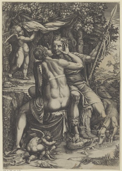 Vénus et Adonis - Giorgio Ghisi