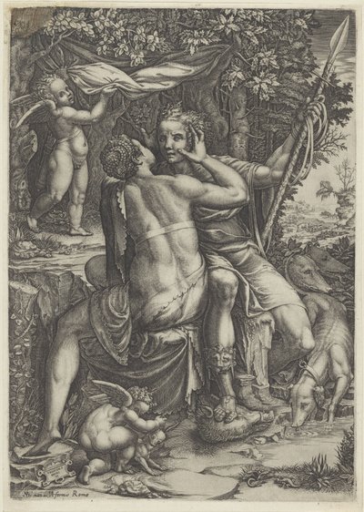 Vénus et Adonis - Giorgio Ghisi