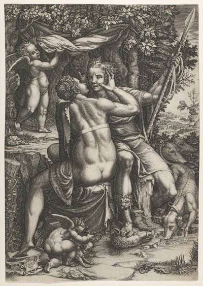 Vénus et Adonis - Giorgio Ghisi