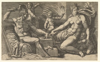 Vénus et Vulcain à la forge, vers 1555 - Giorgio Ghisi