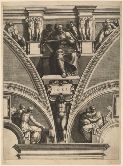 Le Prophète Joël - Giorgio Ghisi after Michelangelo