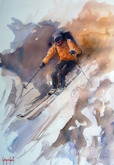 Descente de ski dynamique - Giorgio Gosti