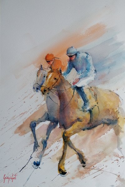 Chevaux de course au galop - Giorgio Gosti