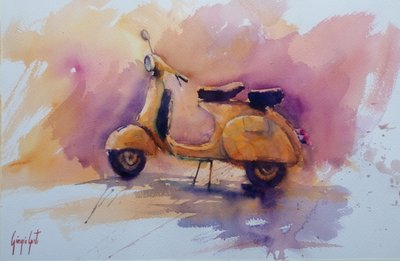 Scooter rétro doré - Giorgio Gosti