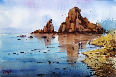 Reflets sur la côte rocheuse - Giorgio Gosti