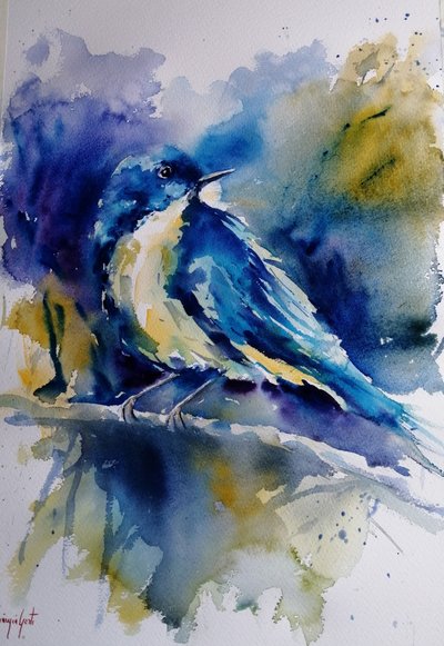Oiseau bleu éclatant - Giorgio Gosti